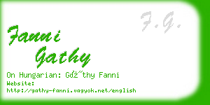 fanni gathy business card